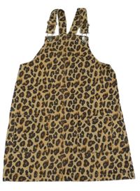 Hnedé rifľové na traké šaty s leopardím vzorom Matalan