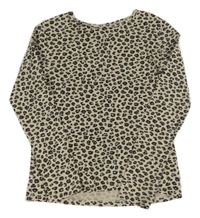 Béžové tričko s leopardím vzorom H&M