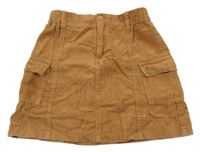 Hnedá menšestrová cargo sukňa Primark