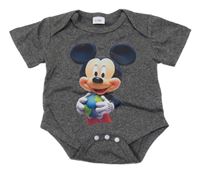 Tmavosivé melírované body s Mickeym