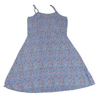 Modré květované lehké šaty Primark
