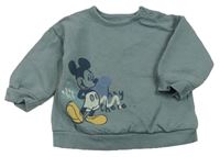 Zelenošedá mikina s Mickeym George