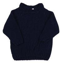 Tmavomodrý vzorovaný sveter M&Co.