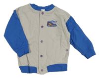 Sivo-modrá prepínaci mikina s topánkou Pep&Co