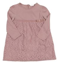 Světlerůžové šaty s krajkou S. Oliver