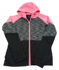 Čierno-ružová športová prepínaci mikina s kapucňou Yd.