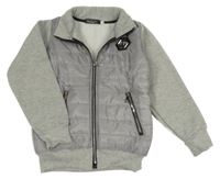 Šedá bundomomikna s nášivkou 