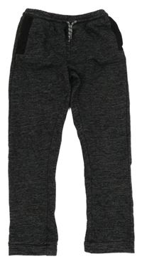 Černo-šedé melírované tepláky Y.F.K.