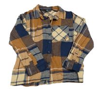 Hnedo-tmavomodrá kockovaná košeľa Primark