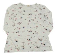 Biele kvetované tričko kids