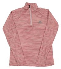 Růžová melírovaná sportovní mikina 