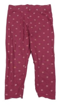 Tmavorůžové puntíkaté legíny Nutmeg