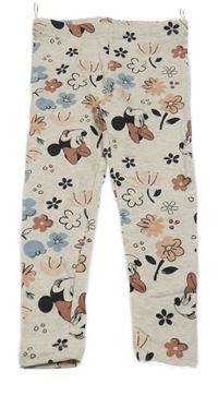 Béžové melírované legíny s Minnie C&A