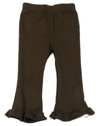 Hnedé flare tepláky