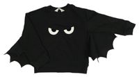 Čierna mikina s očima - netopýr H&M