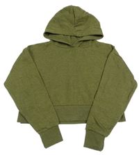 Khaki crop mikina s kapucňou Matalan