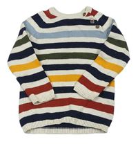 Béžovo-farebný pruhovaný sveter Topomini