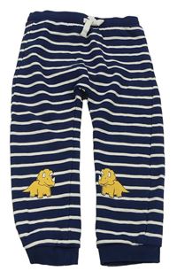 Tmavomodro-bílé pruhované tepláky s diny M&S