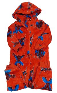 Červená plyšová kombinéza se Spidermanem a kapucí M&S