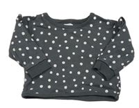 Antracitová bodkovaná á mikina John Lewis