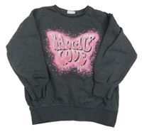 Antracitová mikina s nápisom Matalan