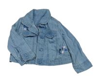 Svetlomodrá ľahká rifľová blúzka s kvetmi George