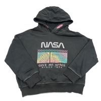 Antracitovo-ružovo-farebná mikina s kapucí - Nasa M&S