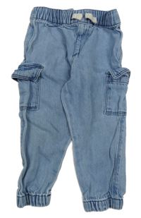 Světlemodré teplákové cargo cuff rifle F&F