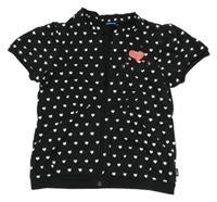 Čierno-biela prepínaci vesta so srdiečkami Disney