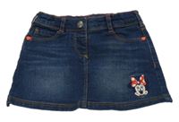 Tmavomodrá rifľová sukňa s Minnie C&A