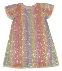 Farebné tylové šaty s flitrami Primark