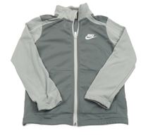 Šedo-antracitová propínací sportovní mikina s logem Nike