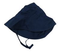 Tmavomodrý plátěný klobouk H&M