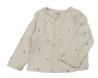 Béžové melírované rebrované prepínaci tričko s medvedíkmi F&F