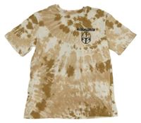 Bílo-hnědé batikované tričko s postavou - StarWars H&M