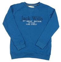 Modrá mikina s nápismi Jack Wills
