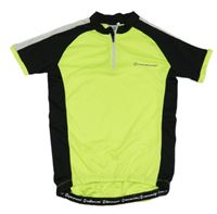 Neonově žluto-černo-bílé cyklistické tričko Nakamura  