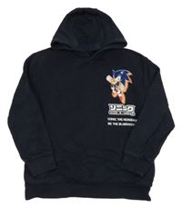 Tmavomodrá mikina so Sonicem a kapucňou C&A