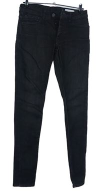 Pánske čierne skinny rifle Denim vel. 32/34