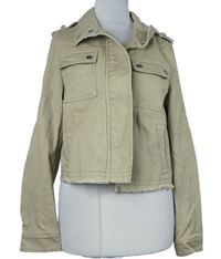 Dámská béžová riflová crop bunda Primark 