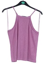 Dámsky ružový úpletový crop top George