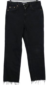 Dámské černé straight kotníkové rifle Topshop 