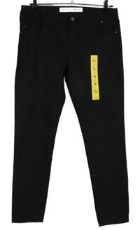 Nové - Dámské černé skinny rifle Denim 