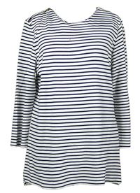 Dámske bielo-tmavomodré pruhované tričko M&S