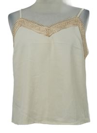 Dámský smetanový top s krajkou Shein 