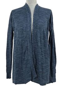 Dámský tmavomodrý melírovaný úpletový cardigán Tommy Hilfiger 