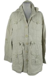 Dámská béžová lněná jarní parka LC Waikiki 