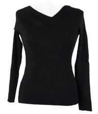 Dámský černý třpytivý překřížený svetr Orsay 