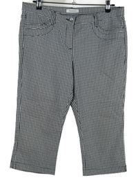 Dámské černo-bílé kostičkované capri kalhoty C&A