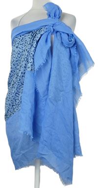 Dámské modro-vzorované pareo 